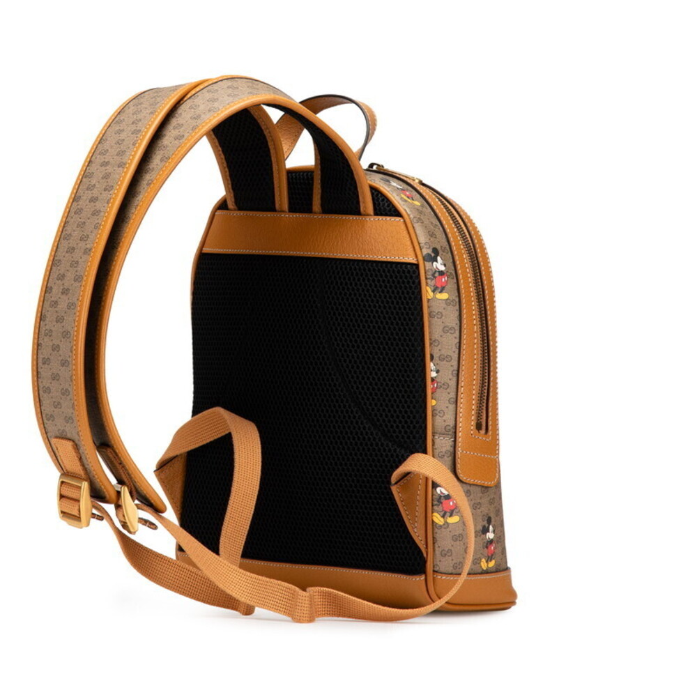 Gucci Backpack GG Mickey Leather Brown Disney Mouse Supreme